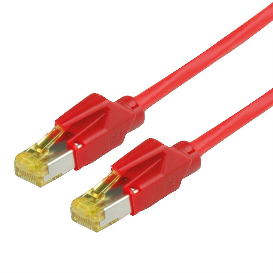 Cordon DRAKA Cat.6A (Classe EA) UC900 / HIROSE TM31, rouge, 0,5 m
