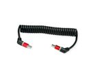 ROLINE Câble USB type C-C, M/M, rotation à 360°, 60W, spirale, rouge/noir, 1,5 m
