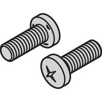 Vis à tête cylindrique de SCHROFF, Pozidrive, empreinte transversale M5x12, acier zingué