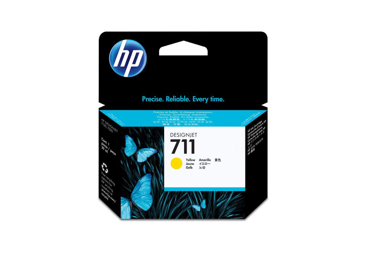 HP 711 cartouche d'encre DesignJet jaune, 29 ml