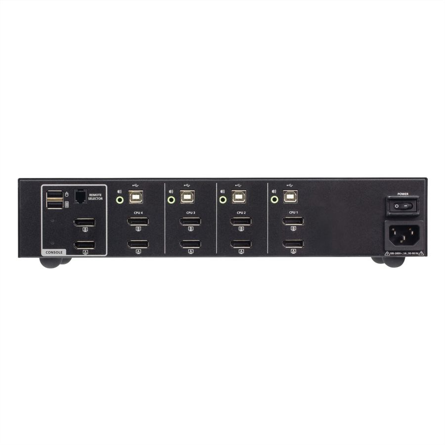 ATEN CS1144DP4 Commutateur KVM sécurisé DisplayPort à 4 ports USB et double affichage