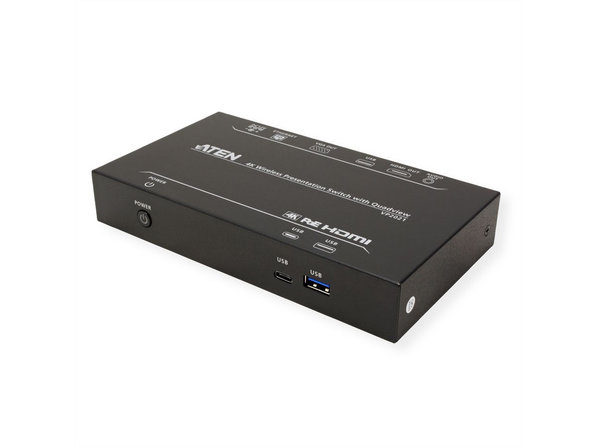 ATEN VP2021 Matrice de présentation sans fil 4K avec quadravision