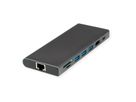 VALUE Station d'accueil USB type C, HDMI 4K60, 4x US3.2Gen1 (1x C + 3x A), 1x PD, 1x SD/TF, 1x RJ45, 1x 3.5mm