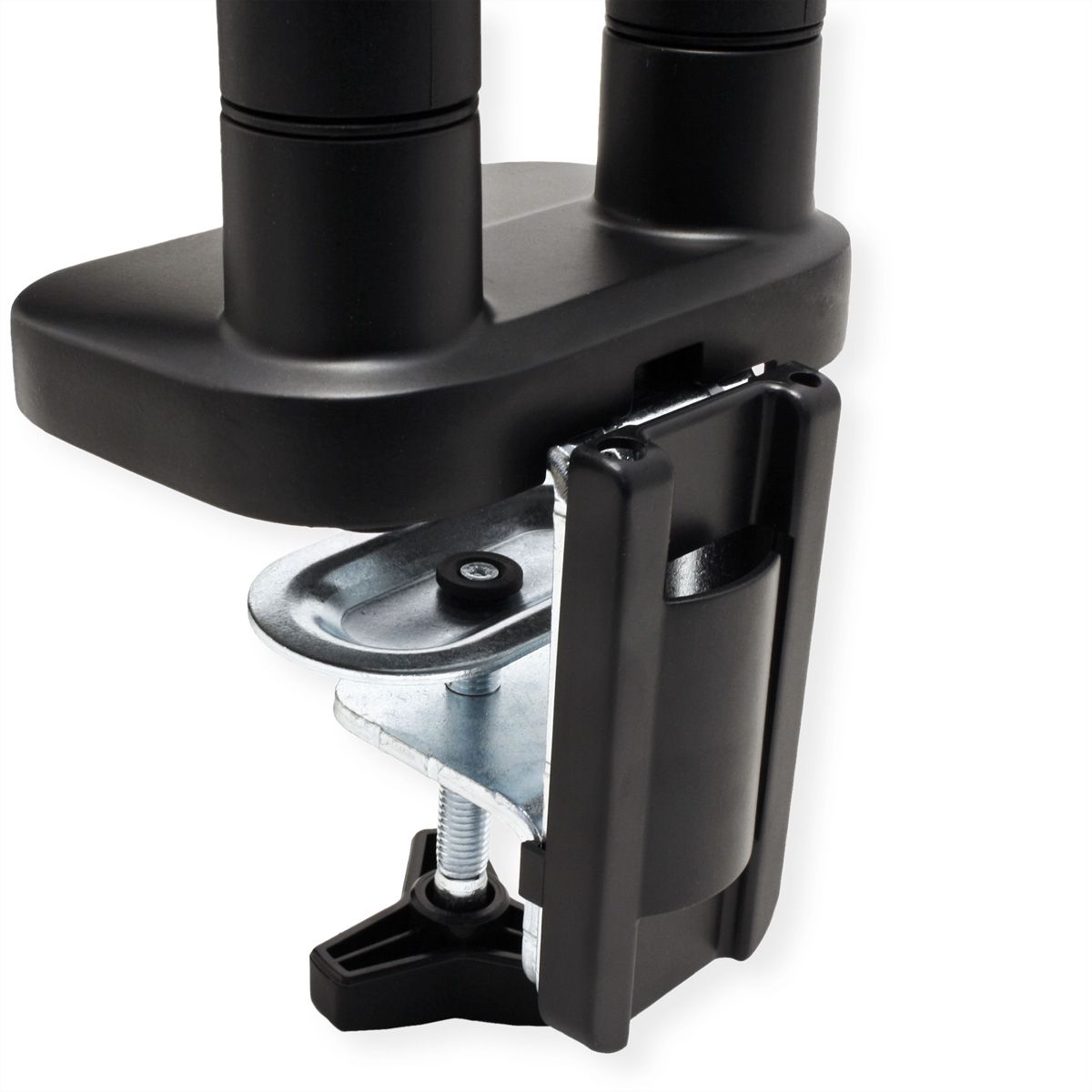 VALUE Bras double LCD, fixation sur bureau, vérin à gaz, 6 articulations