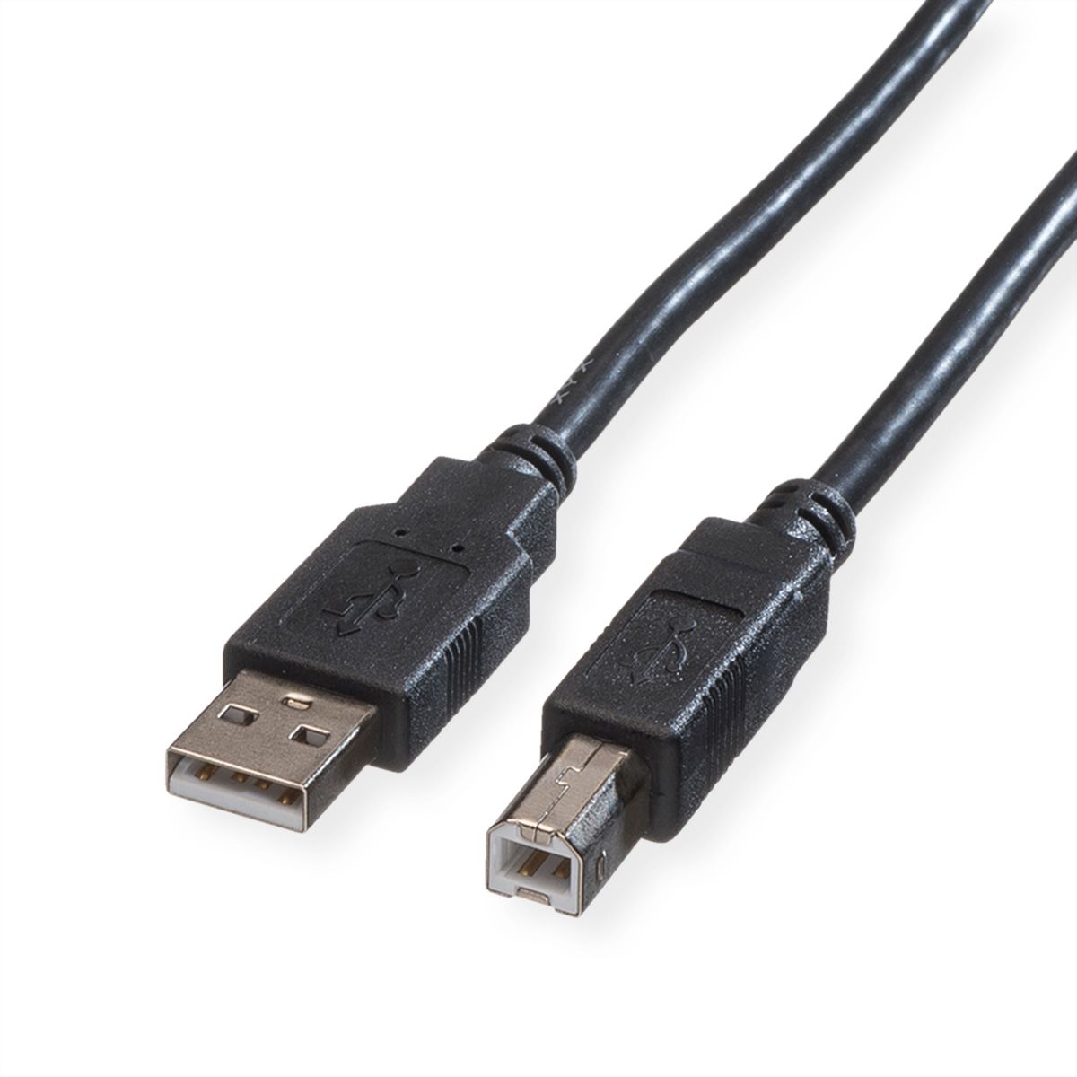 ROLINE GREEN Câble USB 2.0, Type A-B, noir, 0,8 m