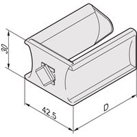 Oeillet de câble SCHROFF, plastique, 30W 55D