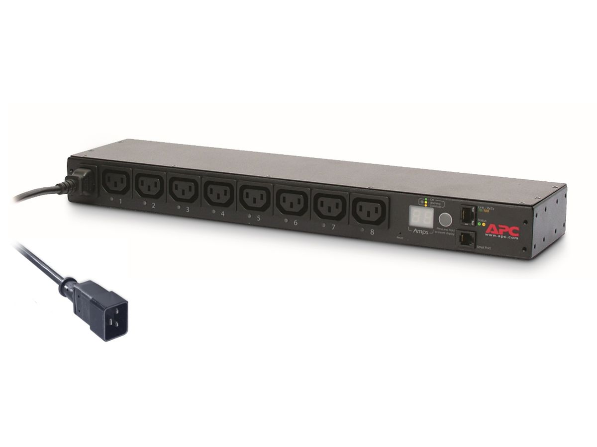 APC AP7921B - Bandeau de prises, commutée, 1U, 16 A, 230 V, 8xC13