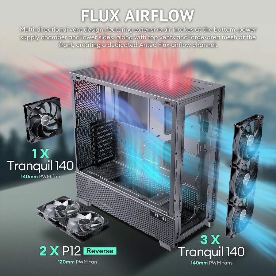 ANTEC FLUX PRO EUV Boîtier PC Big / Full Tower ATX, noir