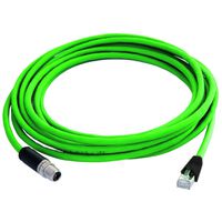 TELEGÄRTNER STX M12x1-RJ45 VL codé X Cat.6A, CP01CP05B-SFTP2607C7-1PUR-A0500 , 5 m