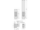 SCHROFF Face avant avec module d'entrée AC, 6 U, 8 CV, 2,5 mm, alu, anodisé, bords non traités