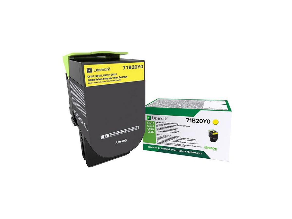 Lexmark 71B20Y0 Cartouche de toner 1 pièce(s) Original Jaune