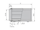Mallette de bureau complète PropacPRO SCHROFF, blindée, 3 U, 42 HP, 266 mm