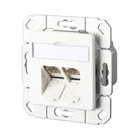 METZ CONNECT E-DAT C6 Prise, 2 ports, goulotte encastrée (UPk), blanc pur