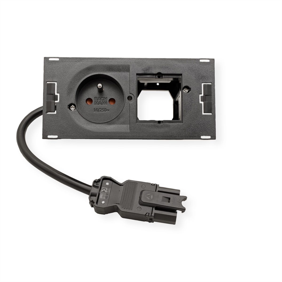 BACHMANN DUE 1xUTE 1xCM 0,2m GST18, noir, 0,2 m