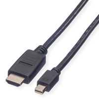 VALUE Mini DisplayPort Câble, Mini DP - HDTV, M/M, noir, 1 m