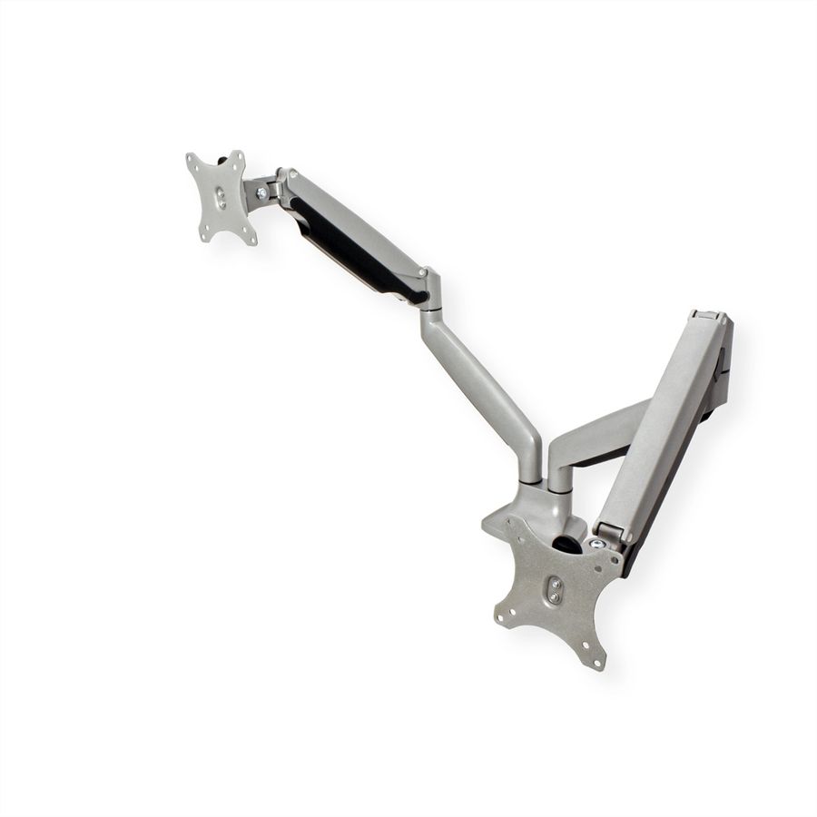 VALUE Bras double LCD, fixation sur bureau, vérin à gaz, 6 articulations