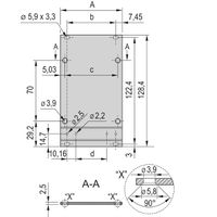 SCHROFF Cadre type Unité enfichable Panneau frontal, non blindé, 3 U, 10 HP, 2,5 mm, alu, anodisé avant, conducteur arrière
