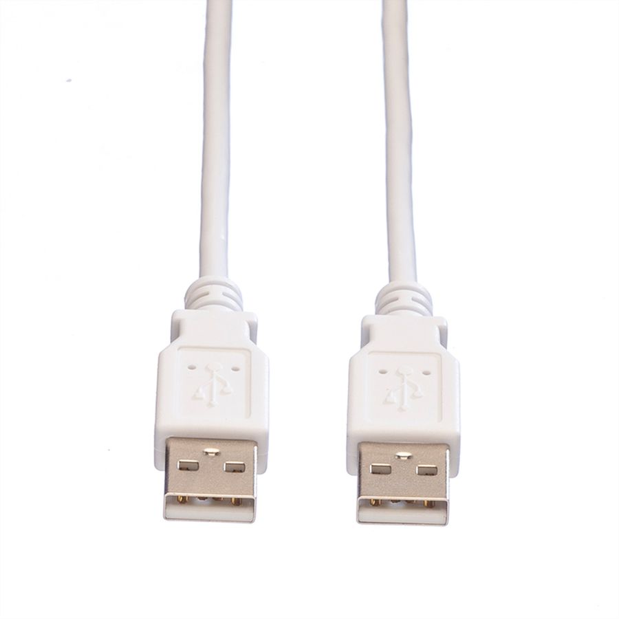 VALUE Câble USB 2.0 Type A-A, blanc, 0,8 m