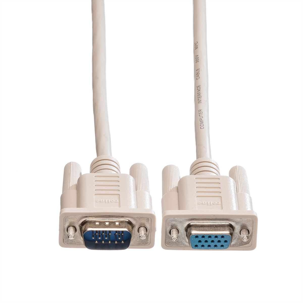 ROLINE VGA Câble pour écran HD15 F - HD15 M A-B, 3 m