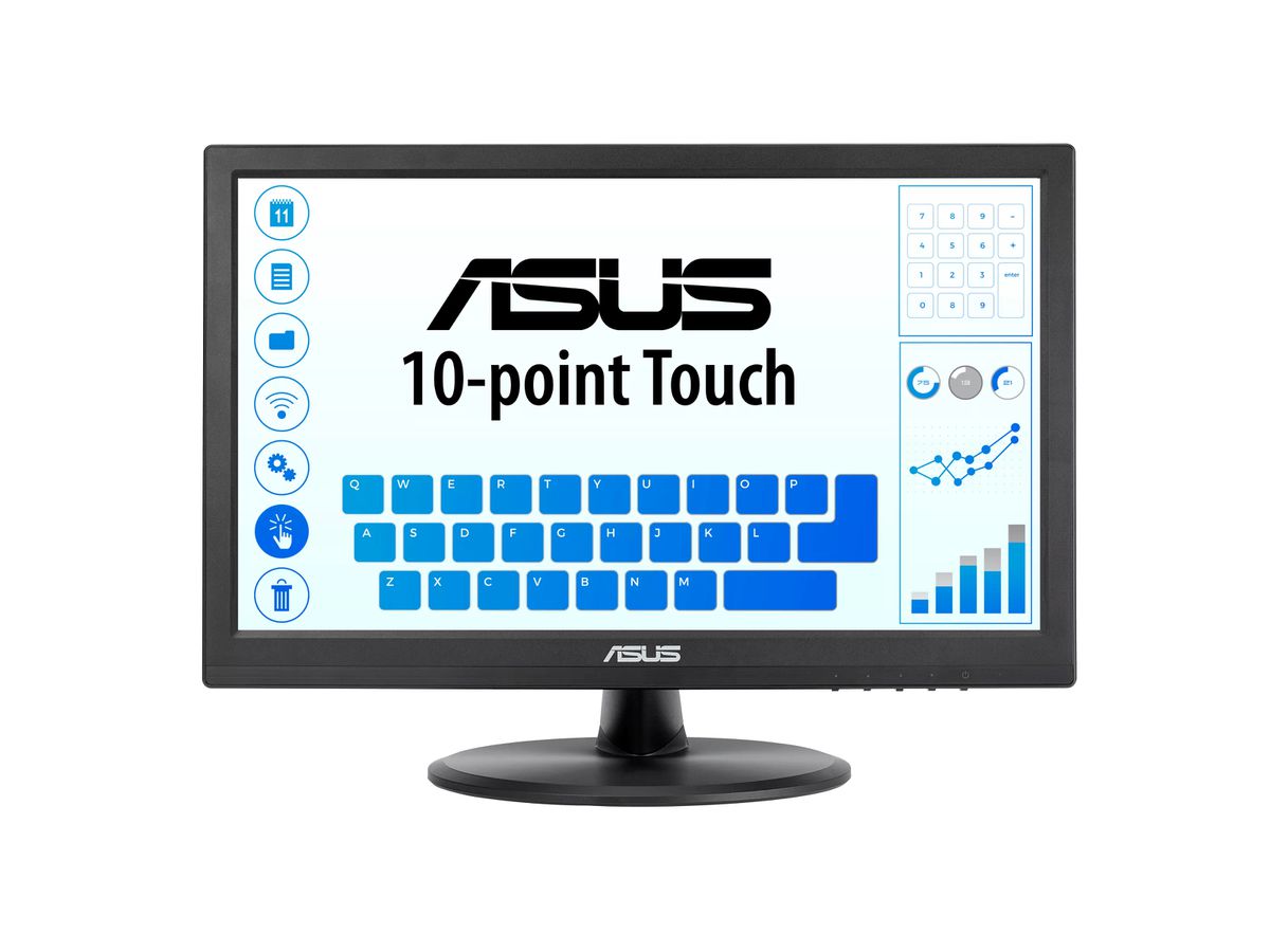 ASUS VT168HR 39,6 cm (15.6") 1366 x 768 pixels WXGA LED Écran tactile Noir