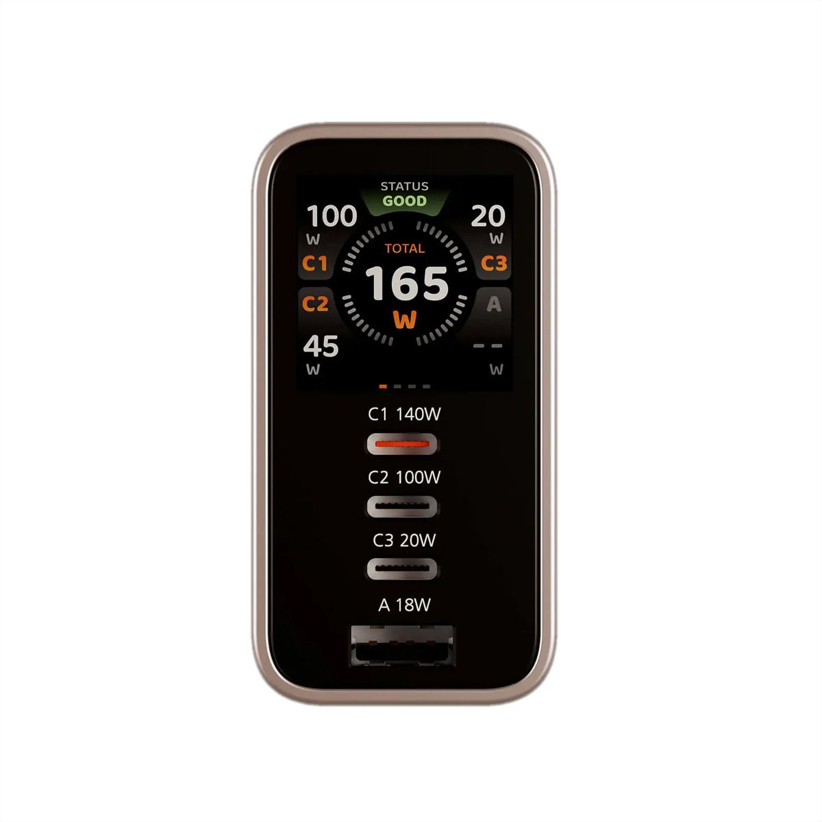 ATEN UP5165 Chargeur intelligent à 4 ports USB-C de 165 W avec écran