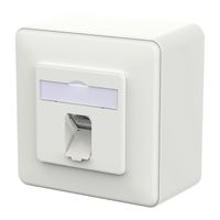 METZ CONNECT E-DAT C6A LSA++ Prise, 1 port, apparent (AP), blanc signalisation brillant