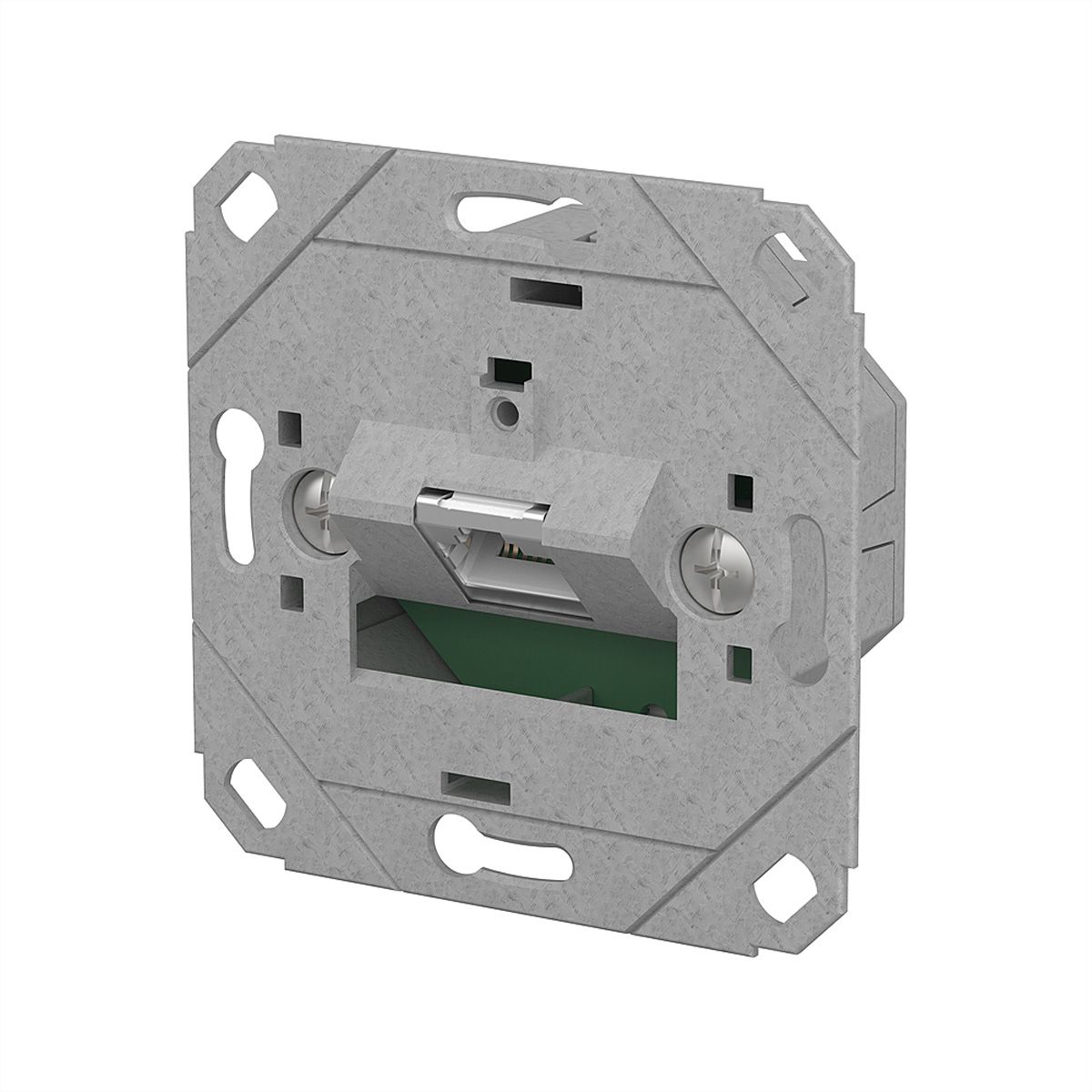 METZ CONNECT E-DAT C6A IDC Prise, 1 port, encastré pour gammes d'interrupteurs design (UP0), métallique