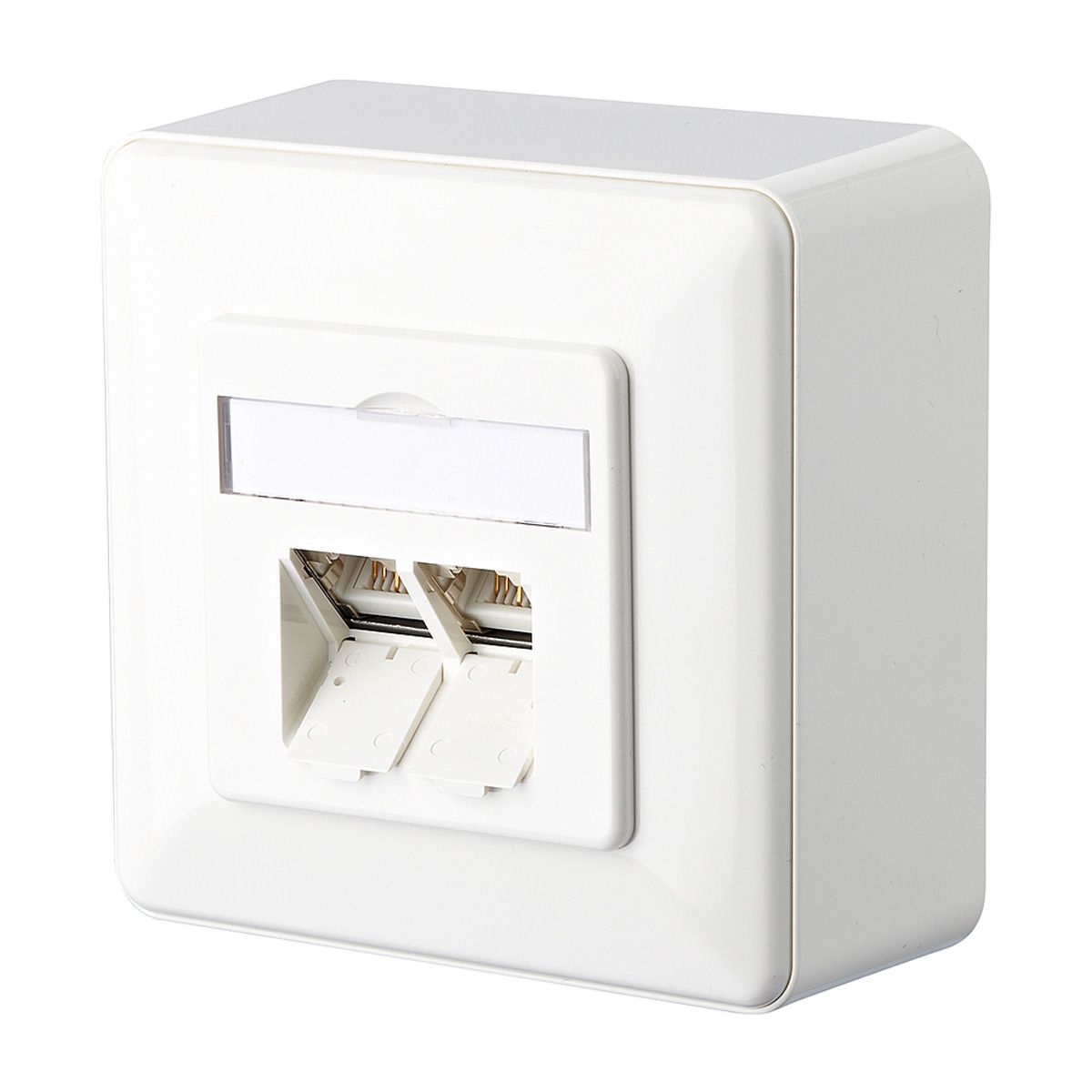 METZ CONNECT E-DAT C6 Prise, 2 ports, apparent (AP), blanc pur