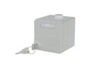 METZ CONNECT Boîtier apparent pour module IP44 , Couvercle rabattable + serrure, 2 ports non équipés , gris