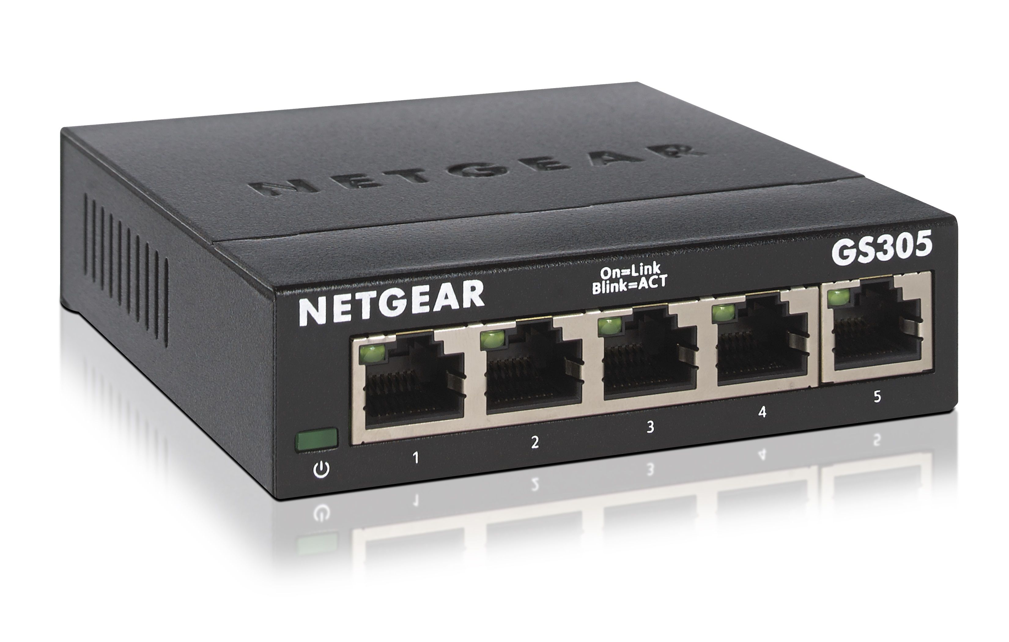 Netgear GS305-300PES commutateur réseau Non-géré L2 Gigabit Ethernet (10/100/1000) Noir