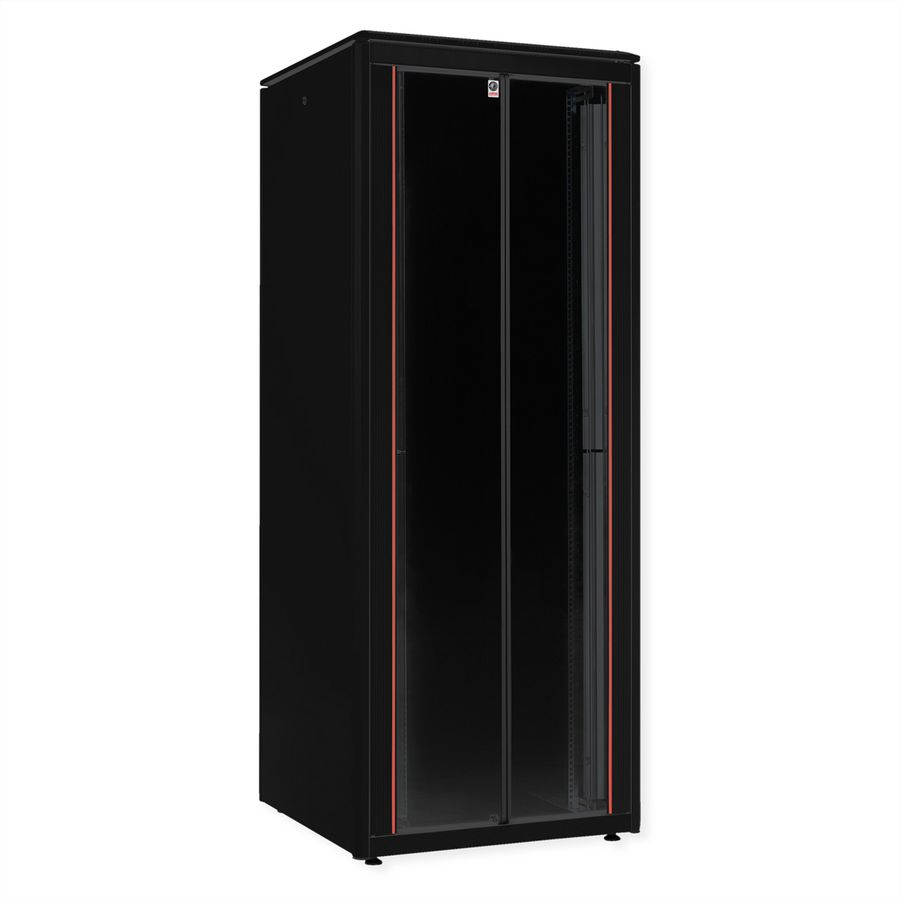 ROLINE 19" Baie réseau Pro 47U, 800x800 LxP Porte verre noir