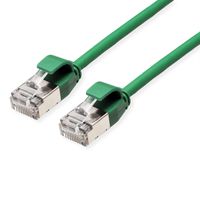 ROLINE Cordon DataCenter U/FTP Cat.6A (Classe EA), LSOH, slim, vert, 2 m