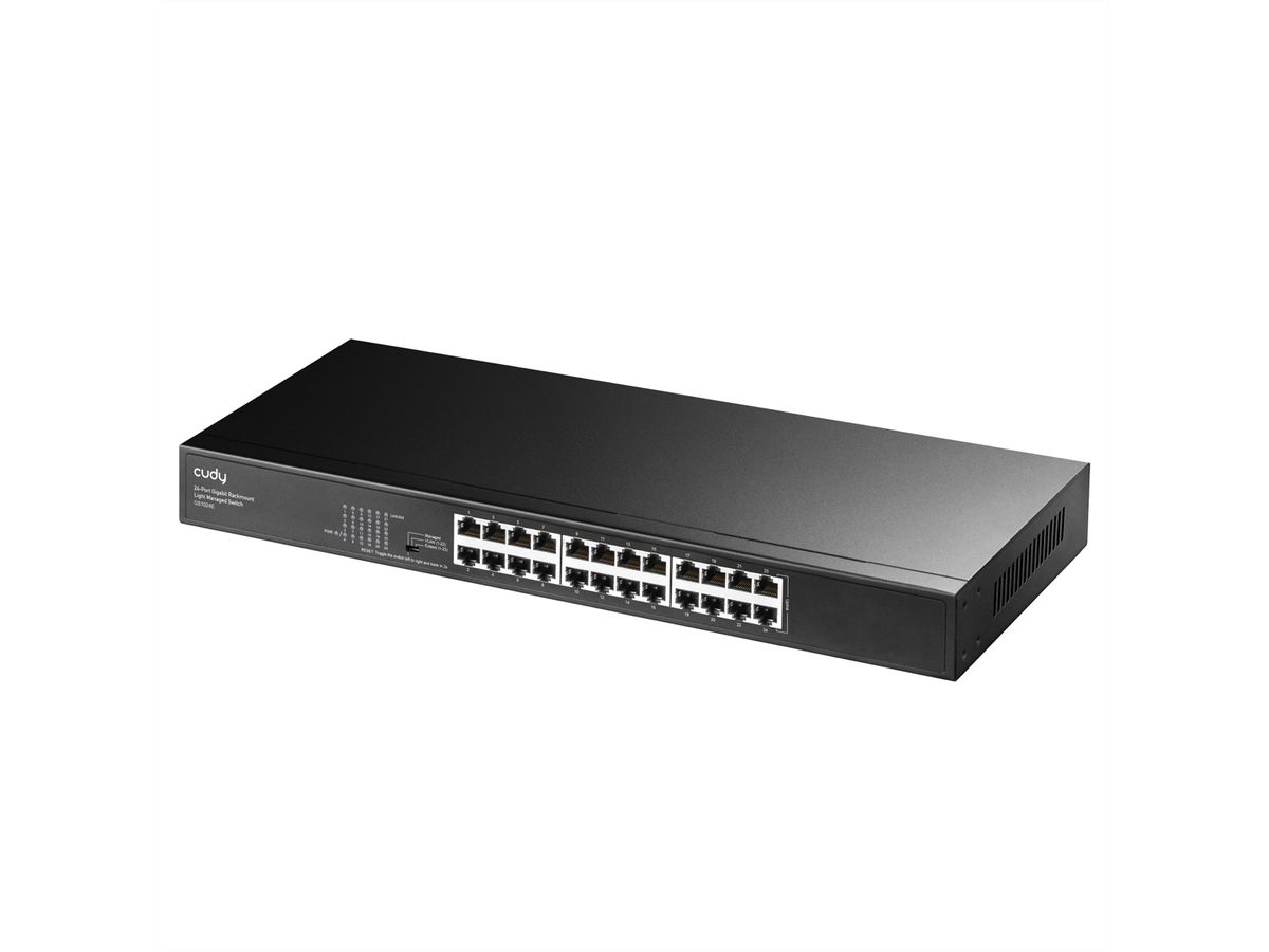 CUDY GS1024E Switch Gigabit 24 ports monté en rack Easy-Managed