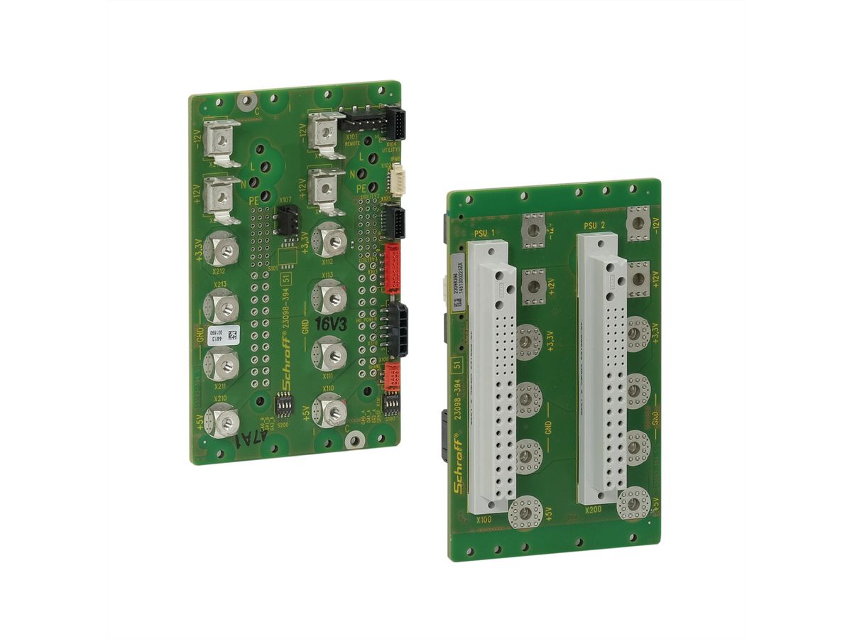 SCHROFF CPCI Power Backplane avec connecteur P 47, 3 U, 16 HP, 2x P47