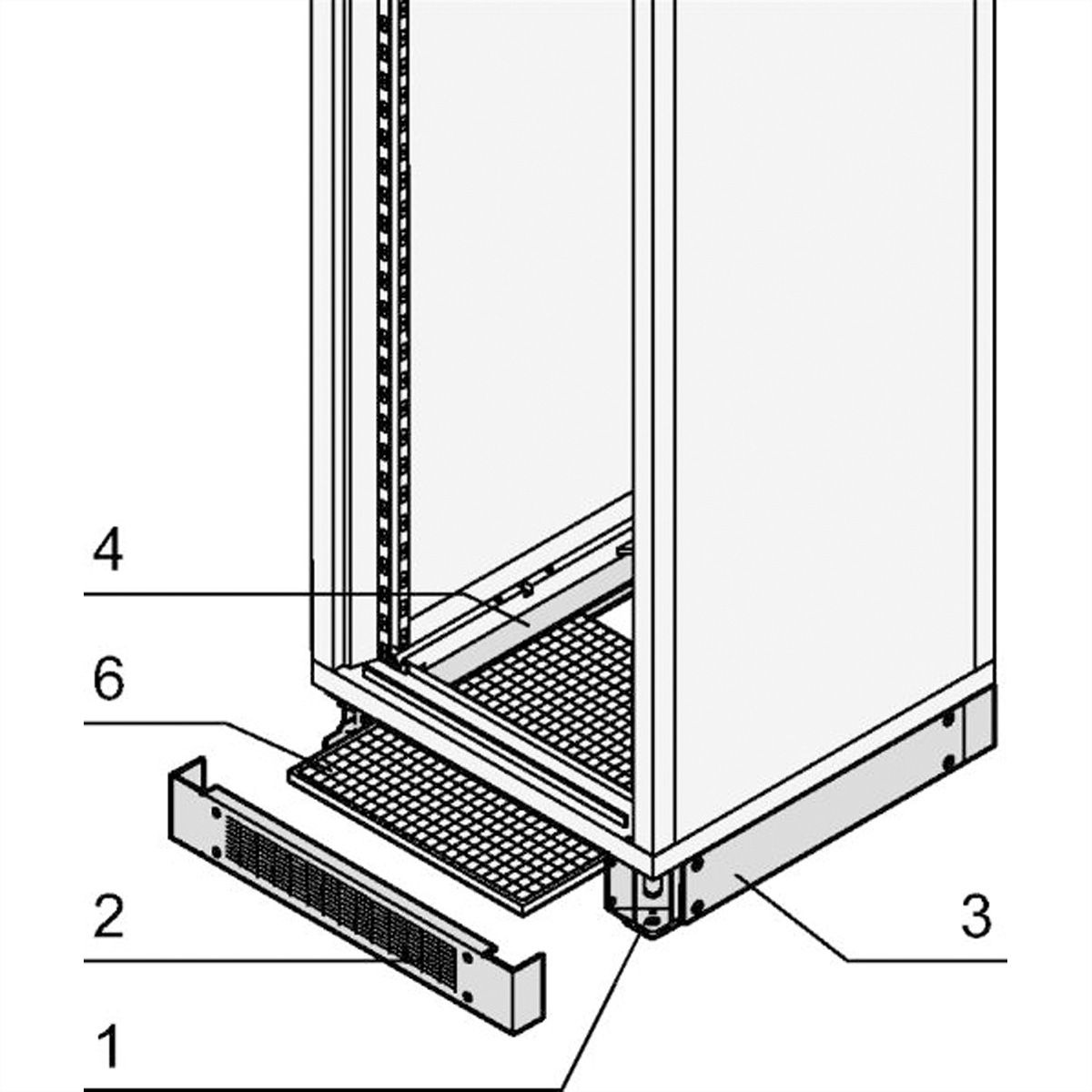 SCHROFF Eurorack Tapis filtrant pour Base/Plinth, perforé, 800W 800D
