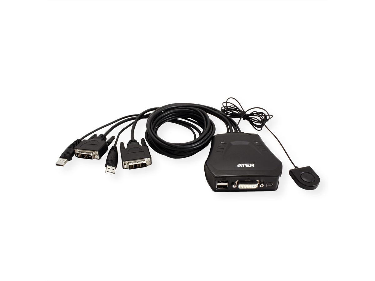 ATEN CS22D Commutateur KVM DVI USB à 2 ports