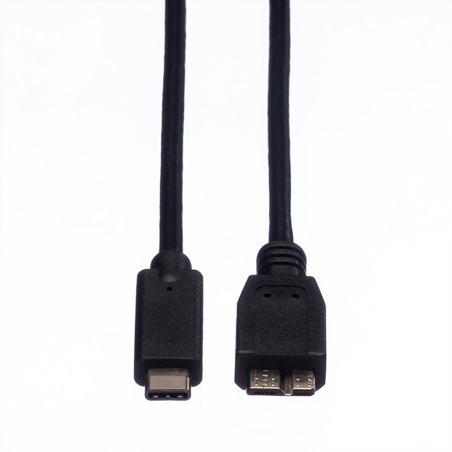 ROLINE Câble USB 3.2 Gen 1, C-Micro B, M/M, noir, 0,5 m