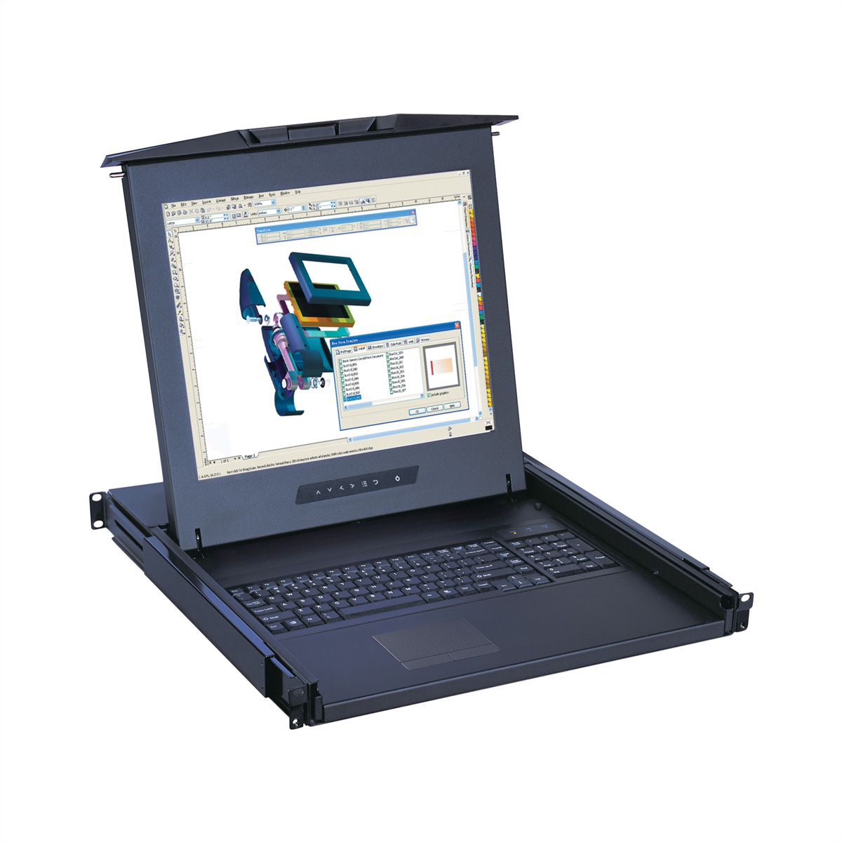 SCHROFF Console, tiroir 1U FR