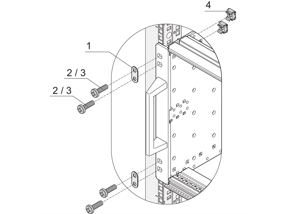 SCHROFF EuropacPRO 19" Kit de matériel de fixation double