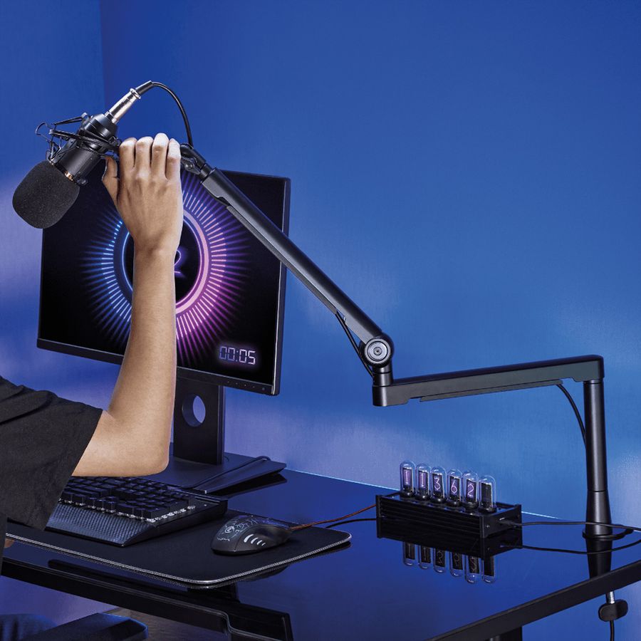 ROLINE Bras de microphone de studio professionnel en aluminium
