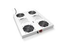 ROLINE 19" Unité de ventilation de toit, 4 ventilateurs, Thermostat pour baie serveur, grise