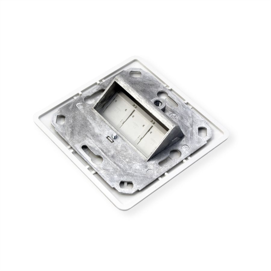 METZ CONNECT Keystone boîtier de raccordement encastré 3 port non équipé, blanc pur