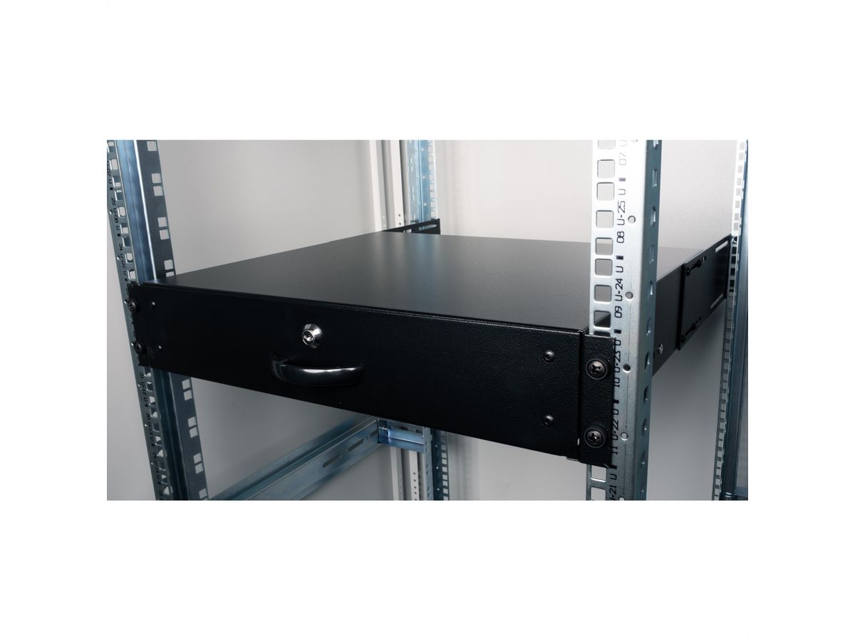 ROLINE 19" Tiroir pour clavier 2U, 400P verrouillable noir