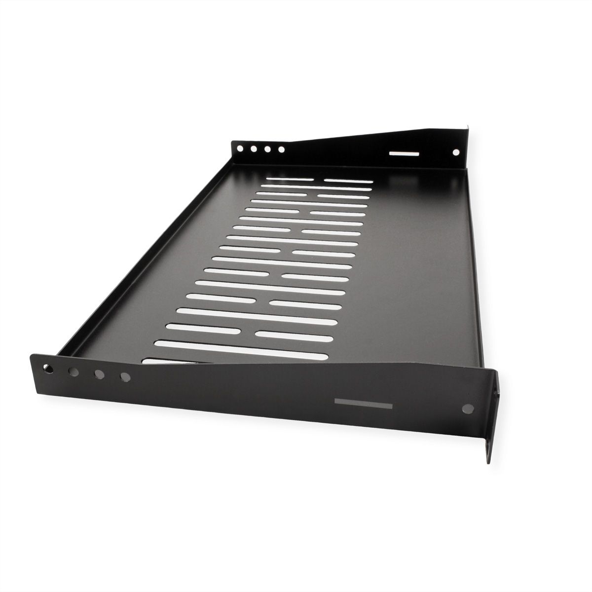 VALUE Etagère 19", 485 x 250 mm, 1 U, max. 10 kg, forme en U, noir
