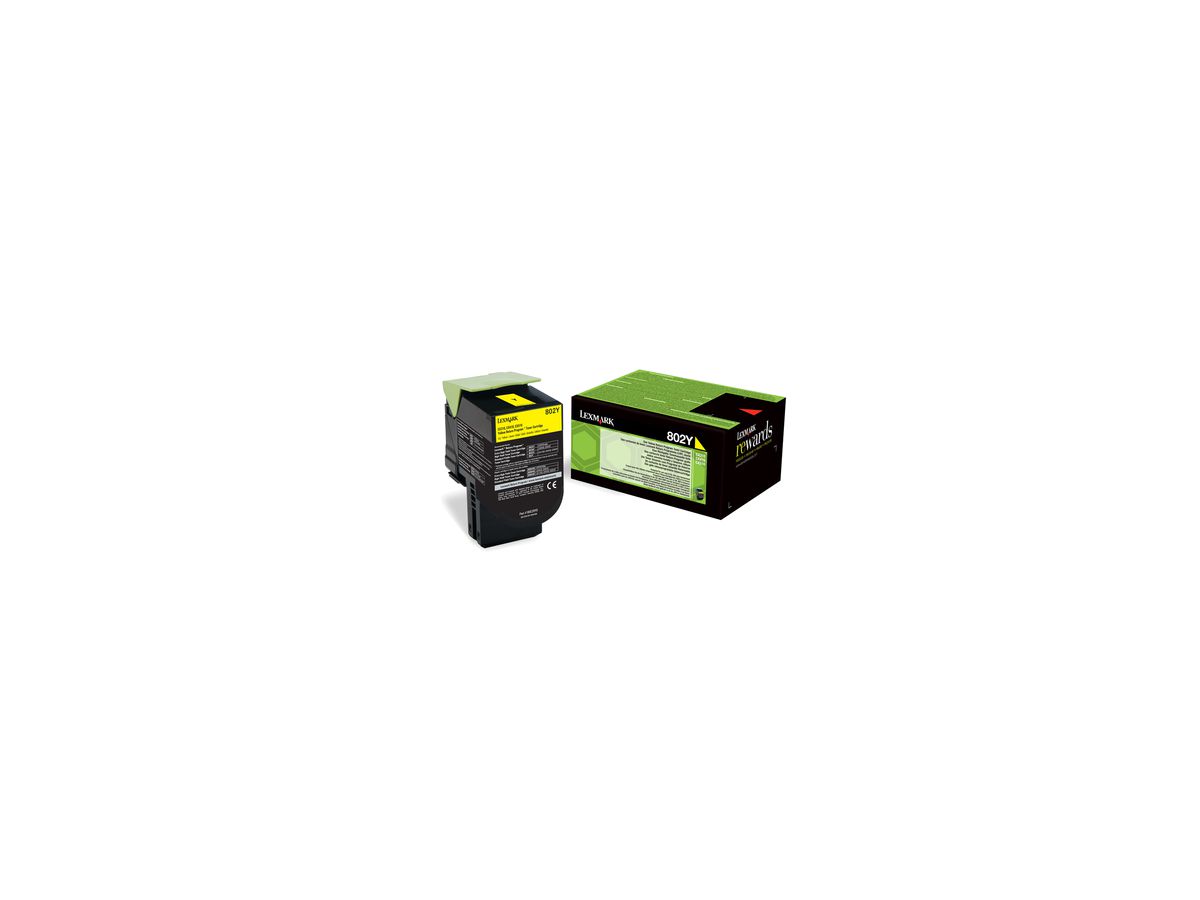 Lexmark 802Y Original Jaune 1 pièce(s)