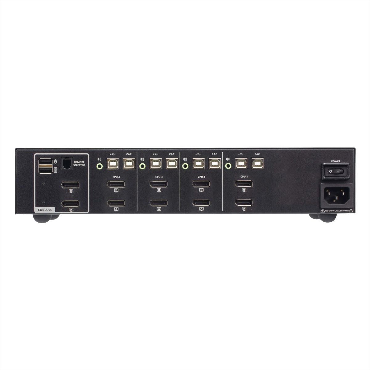 ATEN CS1144DP4C Commutateur KVM sécurisé DisplayPort à 4 ports USB et double affichage avec CAC