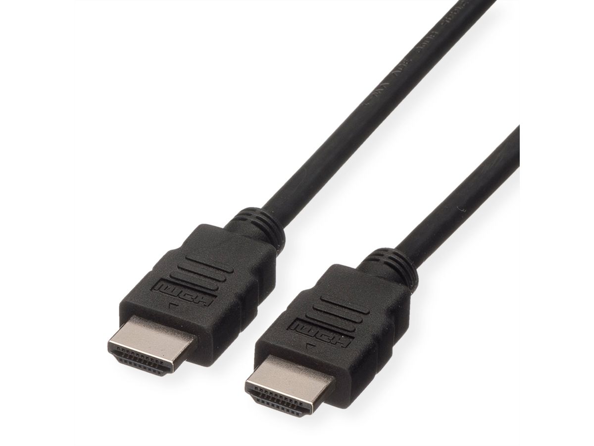 ROLINE Câble HDMI High Speed avec Ethernet, LSOH, noir, 1 m