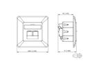 METZ CONNECT E-DAT C6A IDC Prise, 2 ports, encastré (UP), blanc signalisation brillant