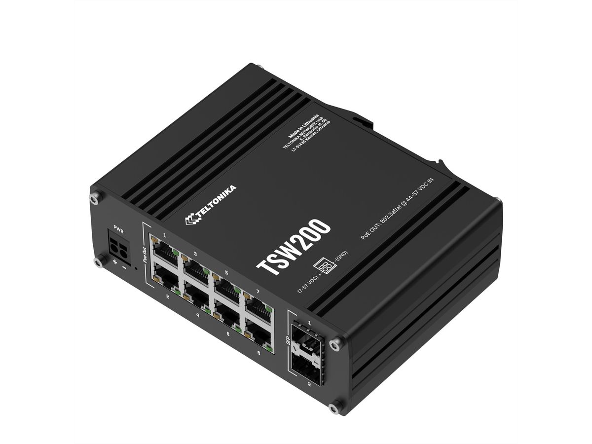 TELTONIKA TSW200 Switch non géré PoE+ Gigabit SFP