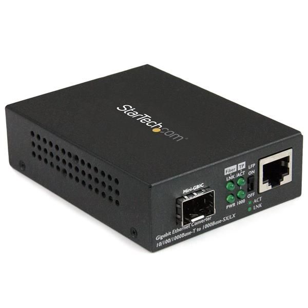 StarTech.com Convertisseur de média fibre optique Gigabit Ethernet avec slot SFP ouvert